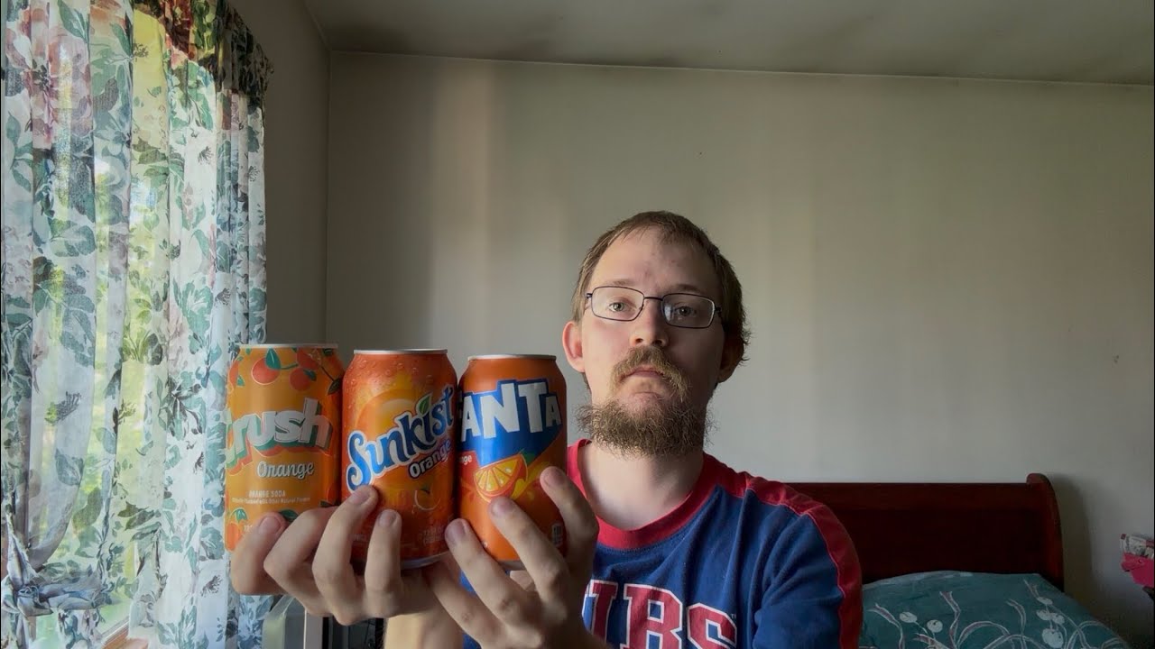 Sunkist vs Fanta vs Crush Orange soda taste comparison.