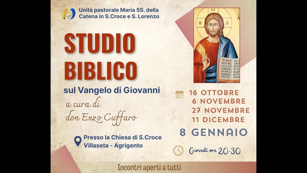Studio biblico sul Vangelo di Giovanni