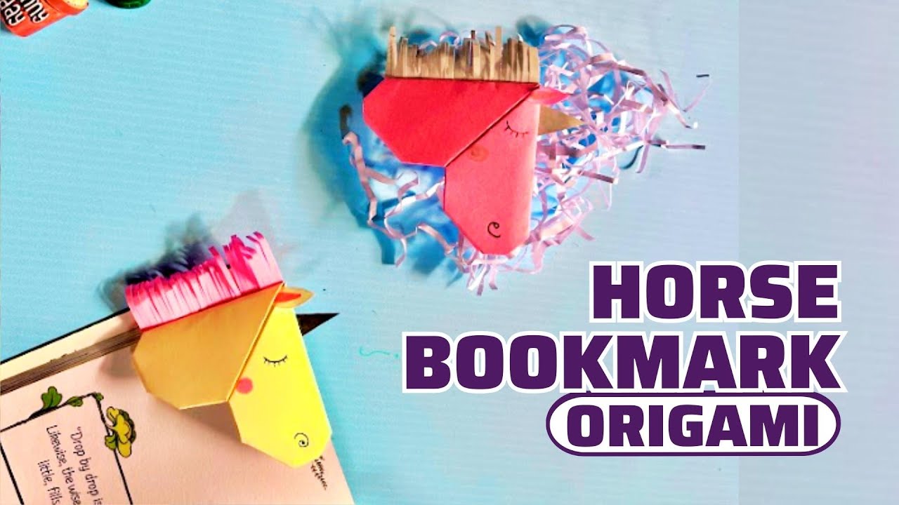 Origami Horse Bookmark, How To Make A Paper Origami Horse Bookmark