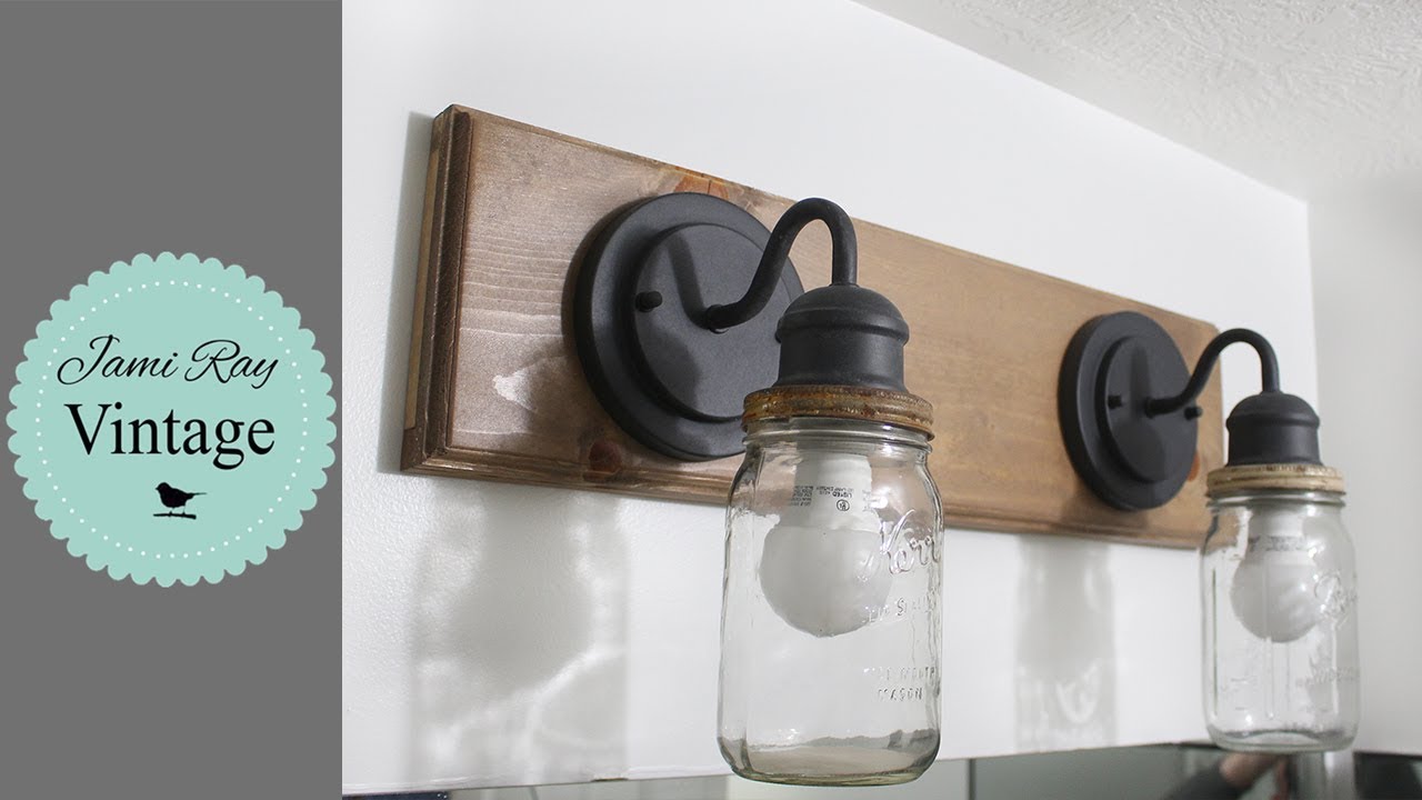 Farmhouse Mason Jar Light Fixture DIY