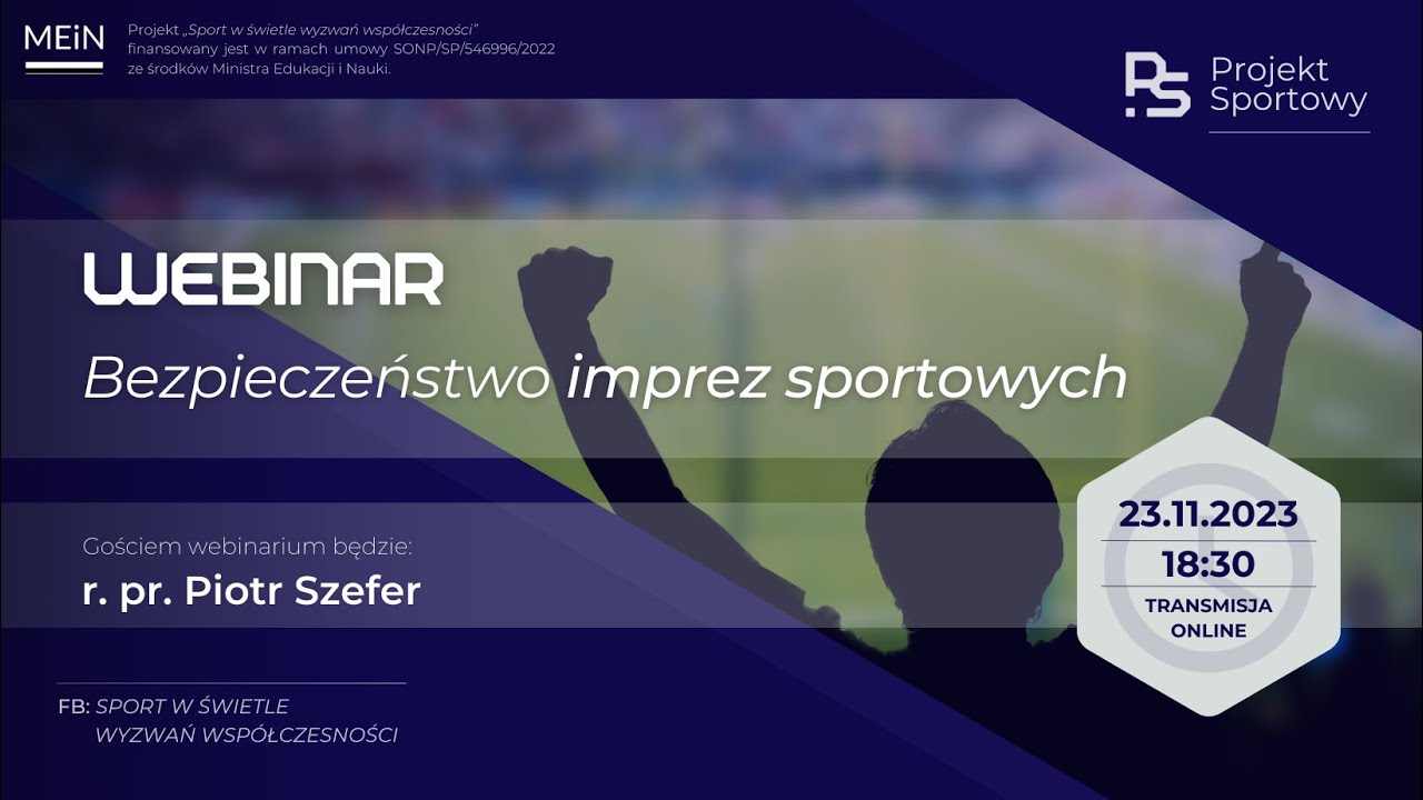 Bezpieczeństwo imprez masowych - webinarium z r.pr. Piotrem Szeferem