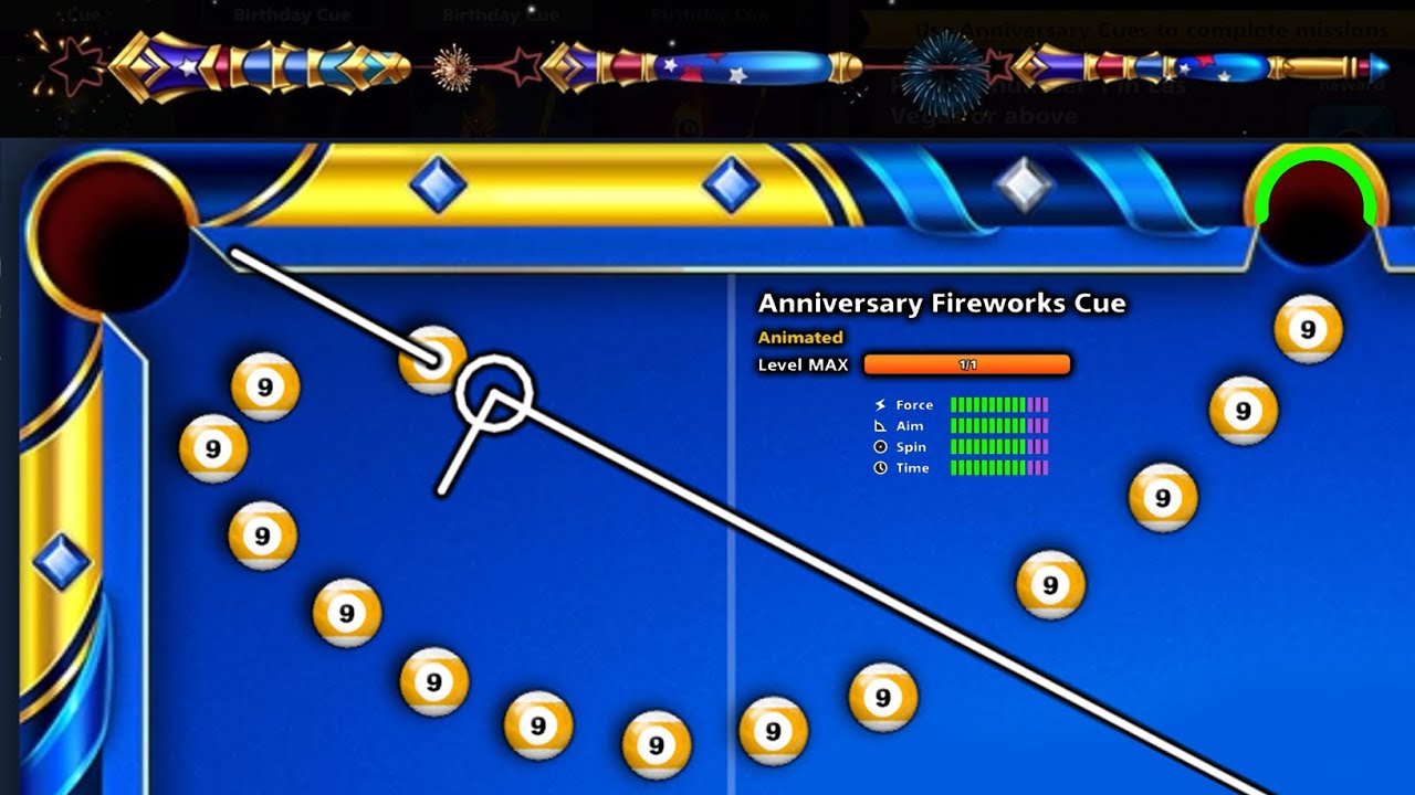 From Level 1 to Level MAX New Animated FIRE WORKS CUE - Anniversary Collection 🥰  8 Ball GamingWithK