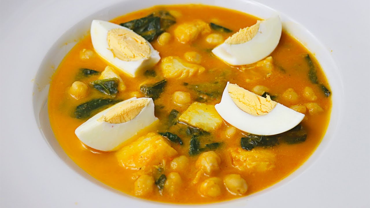 Potaje de garbanzos con bacalao o de vigilia