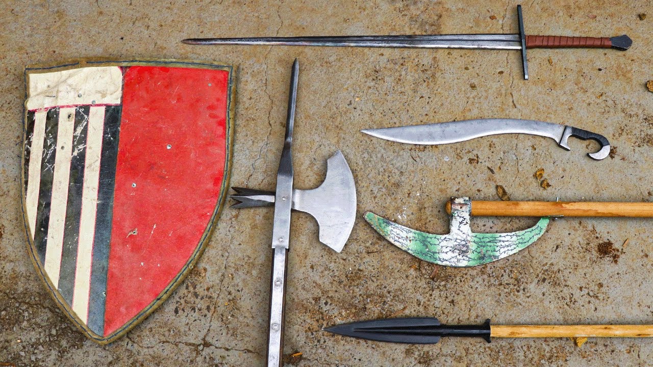 Testando as ARMAS MEDIEVAIS mais utilizadas nas BATALHAS !