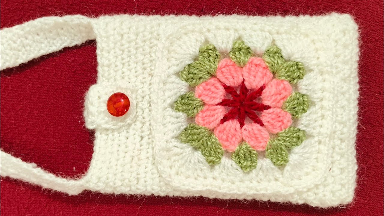 How to crochet mobile case pouch/क्रोशिया से मोबाइल कवर पाउच कैसे बनाएं/mobile pouch new design