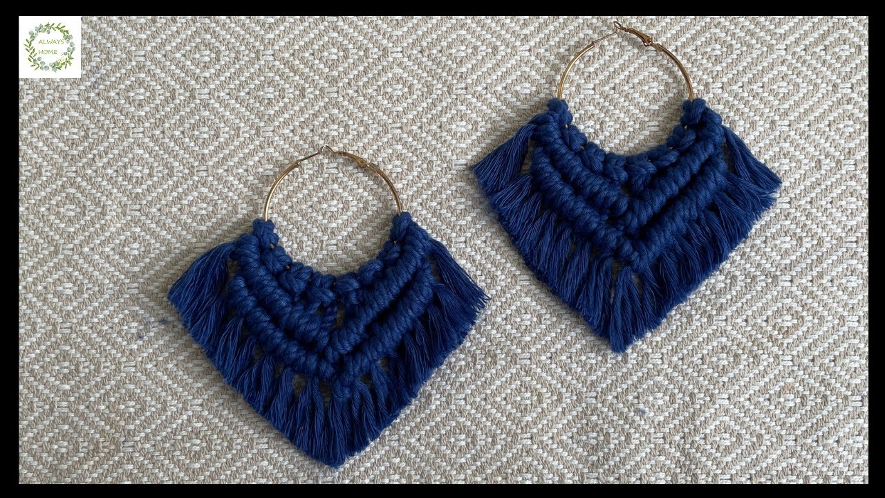 DIY most popular macrame earrings | Easy Macrame | Step by step earring tutorial | Boho earrings