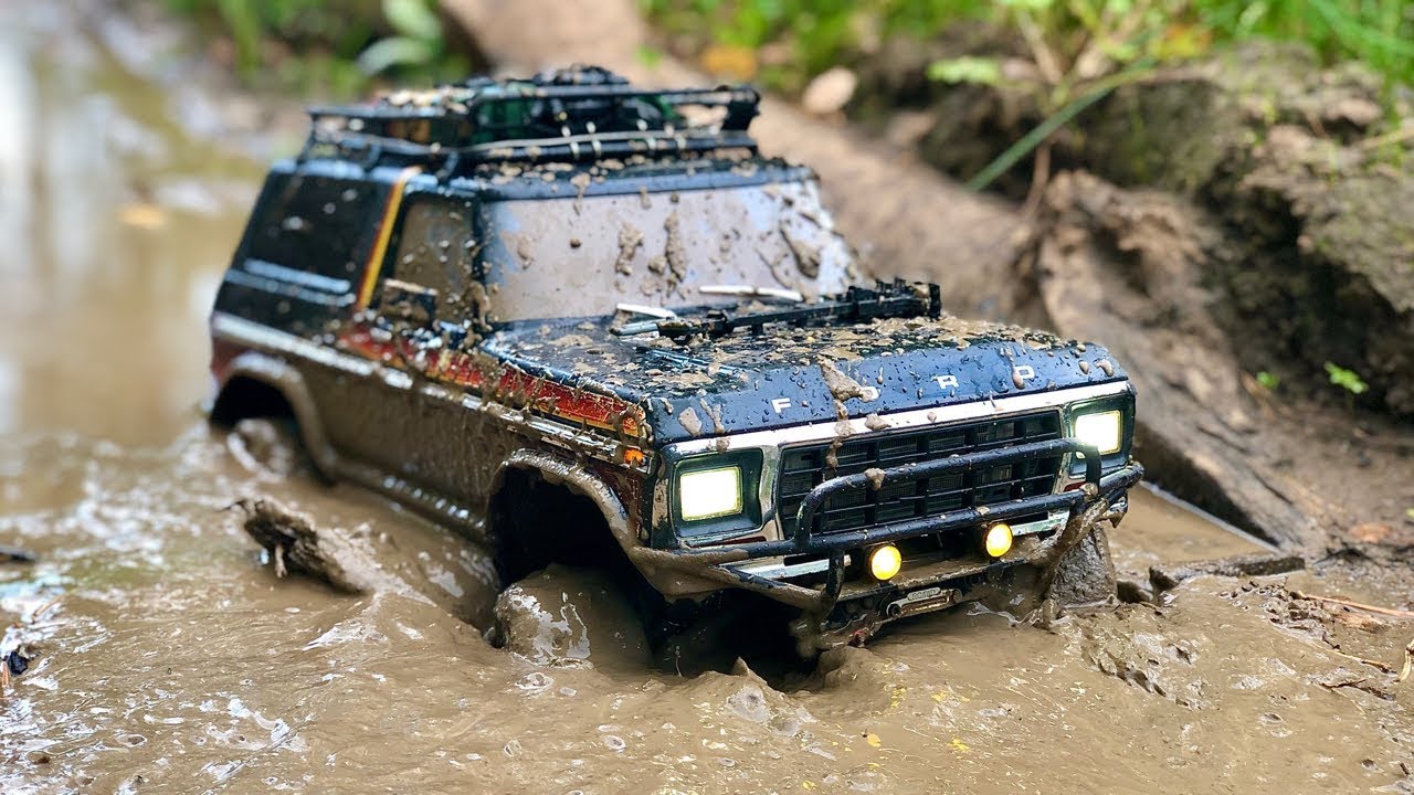 Broke My RC Traxxas TRX4 Bronco in Hard Mud :(