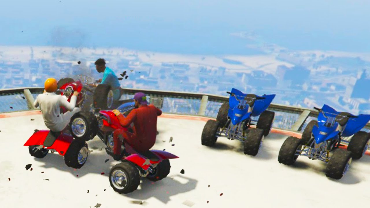ROOFTOP QUAD DERBY (смешные моменты GTA 5)