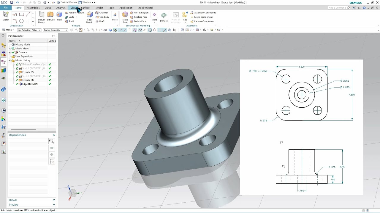 NX Training Exercises Tutorial - 1