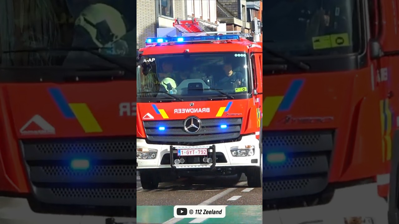 Autopomp Brandweer Aalst met spoed naar een Interventie!