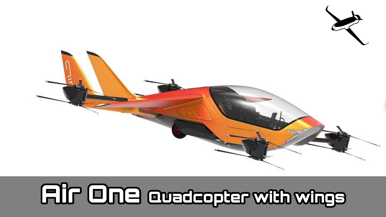 AIR ONE EVTOL - Quadcopter with wings