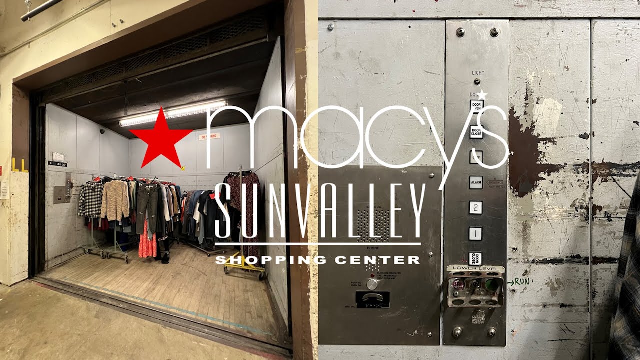 HUGE Vintage Montgomery Hydraulic Freight Elevator - Macy's, Sunvalley Shopping Center - Concord, CA