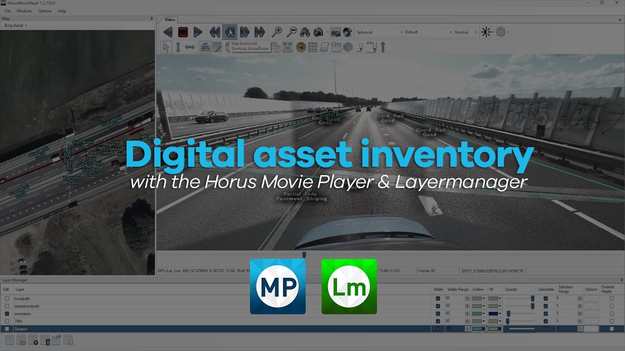 Digital asset inventory with the Horus Movie Player & Layermanager