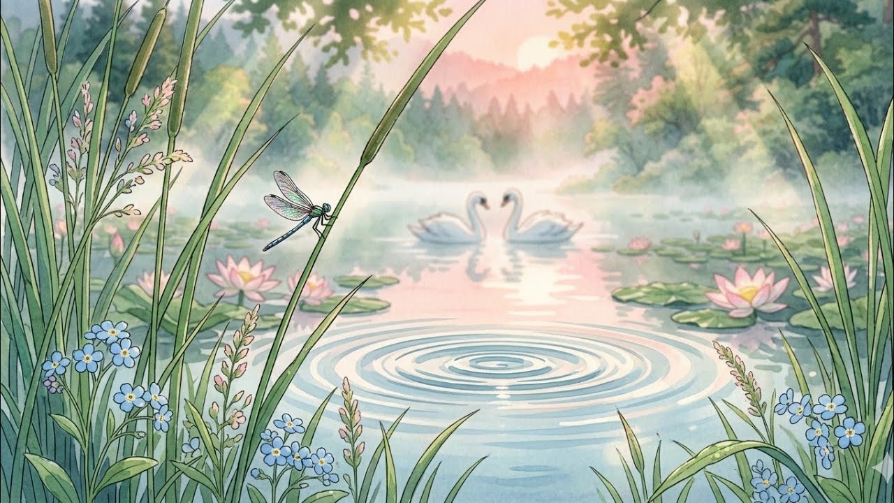 The Secret Peace of Swans | Soothing Nature & Water Sounds 🌿