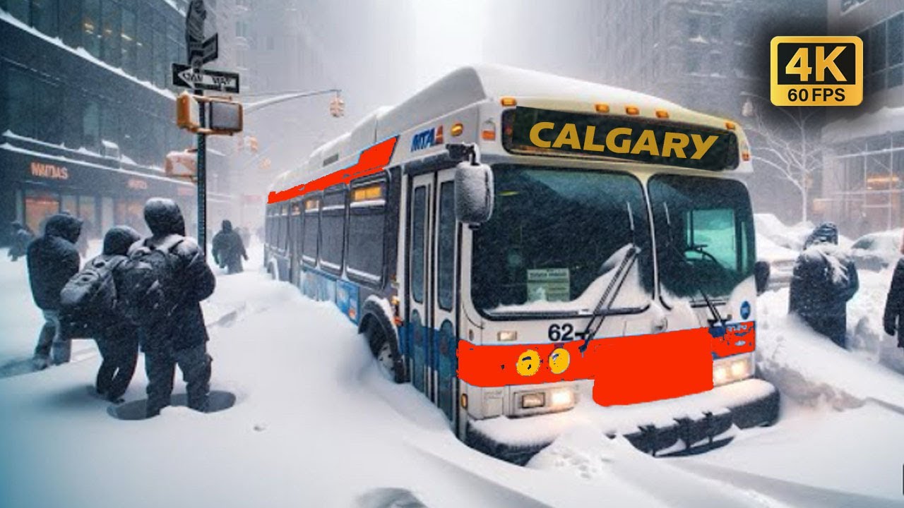 【4K】Calgary Buried in Snow! Heavy Equipment Mobilized as City Rushes to Work! #calgary #snow #canada