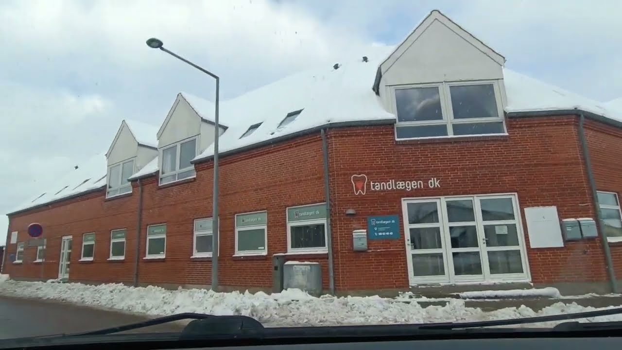 Danish city and landscape in the snow 
