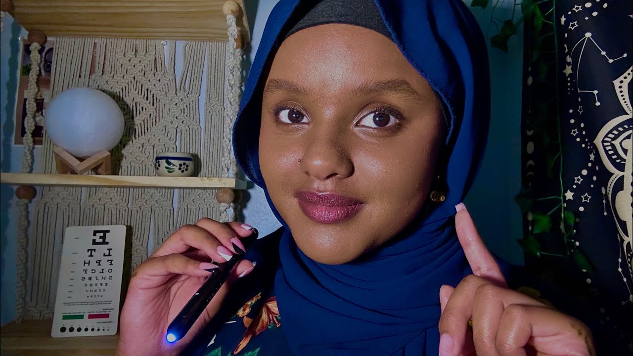 ASMR Eye Exam, Ear Exam, & Scalp Check