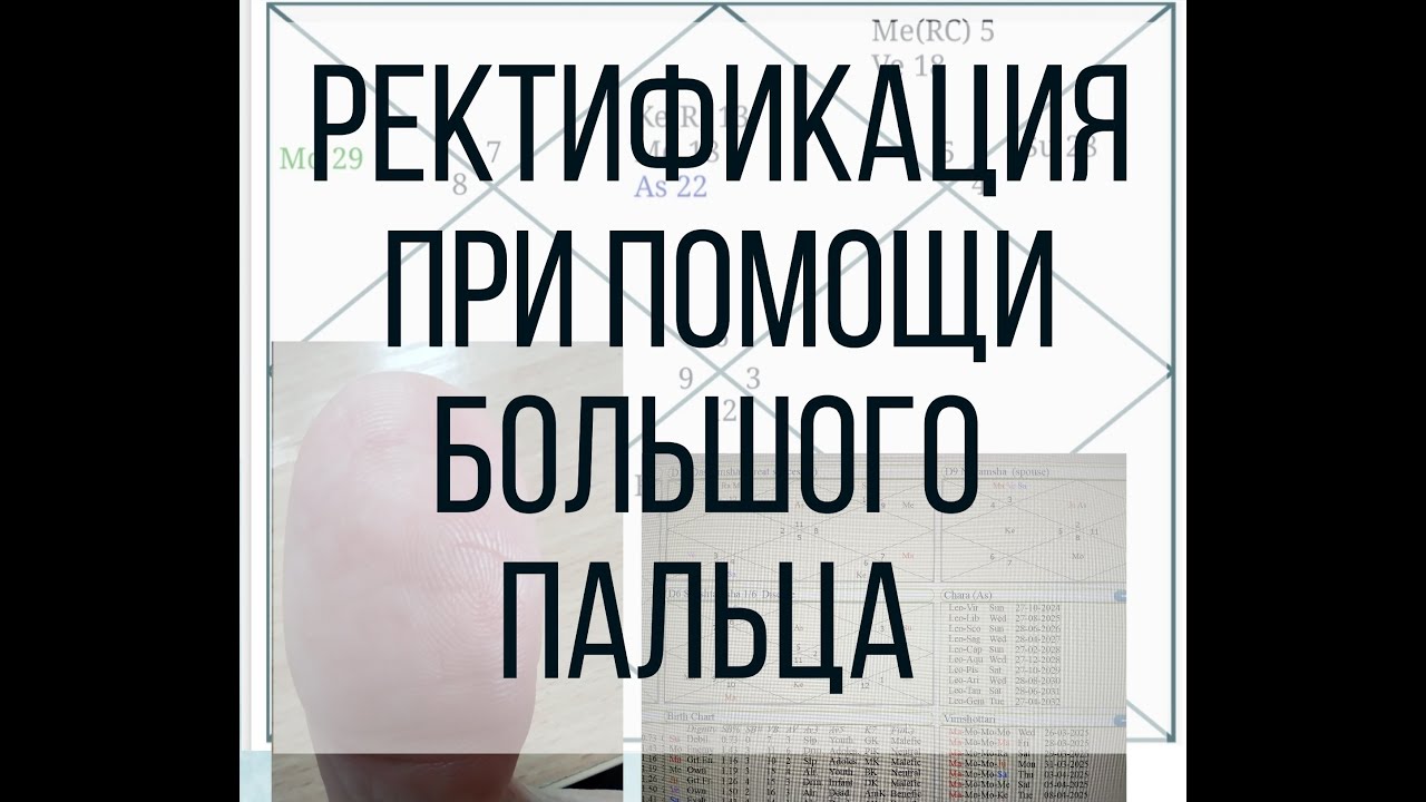 Ректификация при помощи большого пальца.