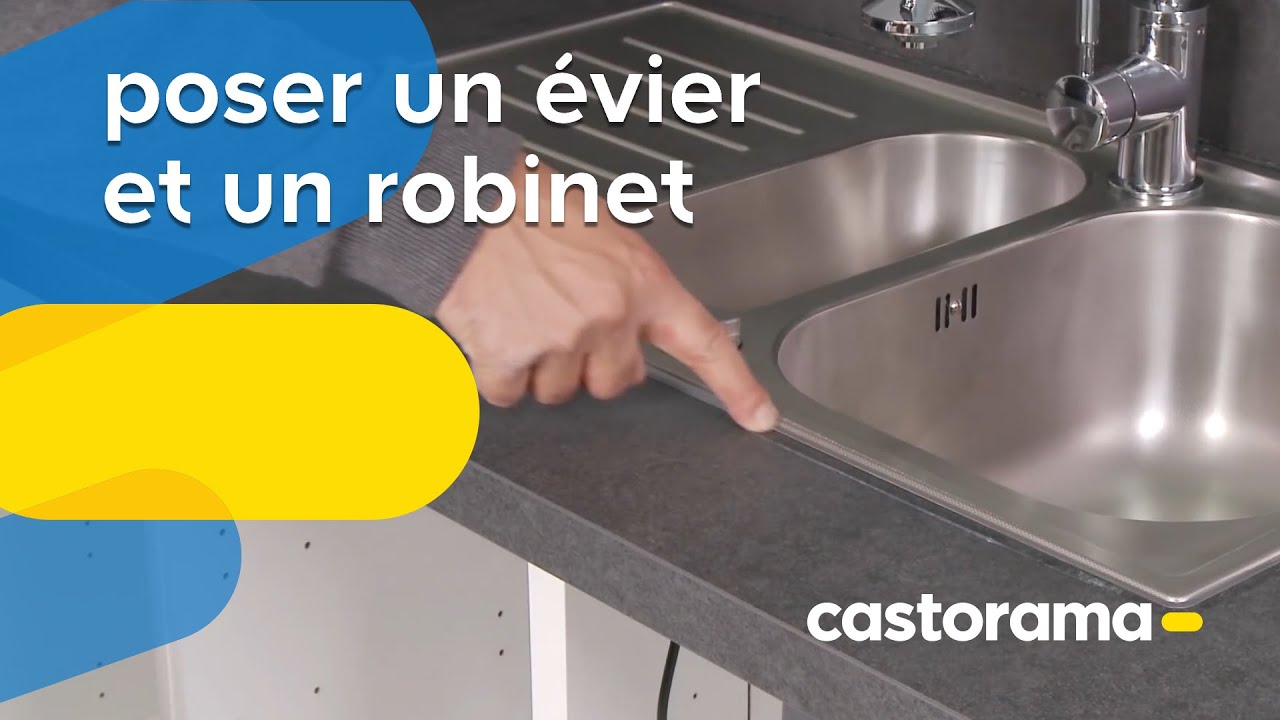 Poser un évier de cuisine et sa robinetterie (Castorama)