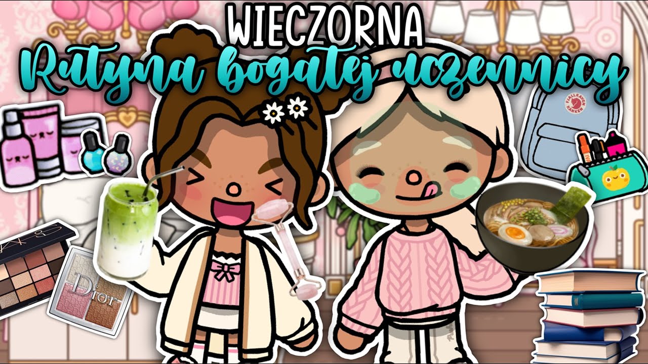 WIECZORNA RUTYNA BOGATEJ UCZENNICY🤑🏫 | ESTETYCZNA RUTYNA| TOCA BOCA HISTORYJKI PO POLSKU |