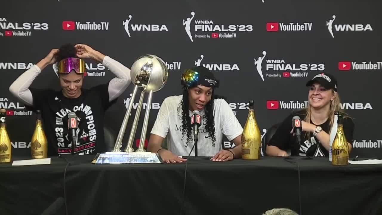FULL CONFERENCE: Las Vegas Aces after winning second WNBA championship title