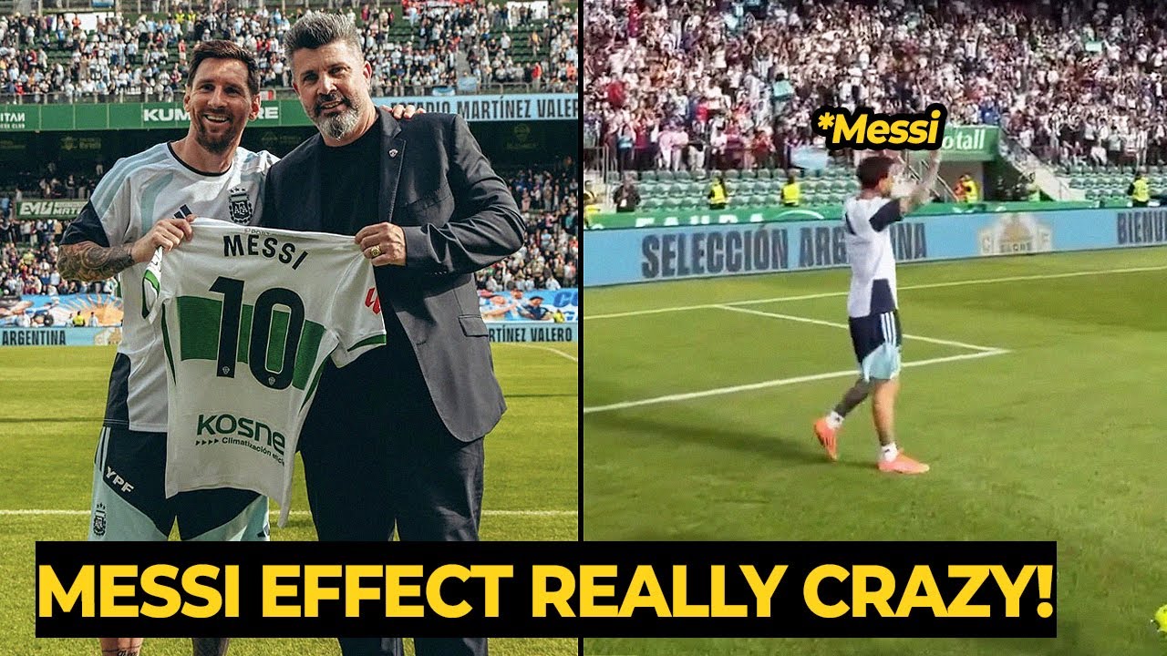 Messi fans go WILD at Elche Stadium during Argentina’s open training session in Spain ahead Angola
