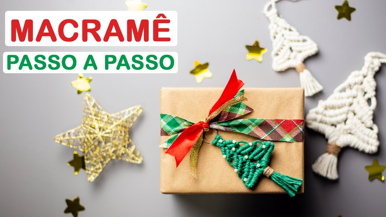 MINI ÁRVORE DE NATAL EM MACRAMÊ PASSO A PASSO | MACRAMÊ DECOR TUTORIAL| #macrame #