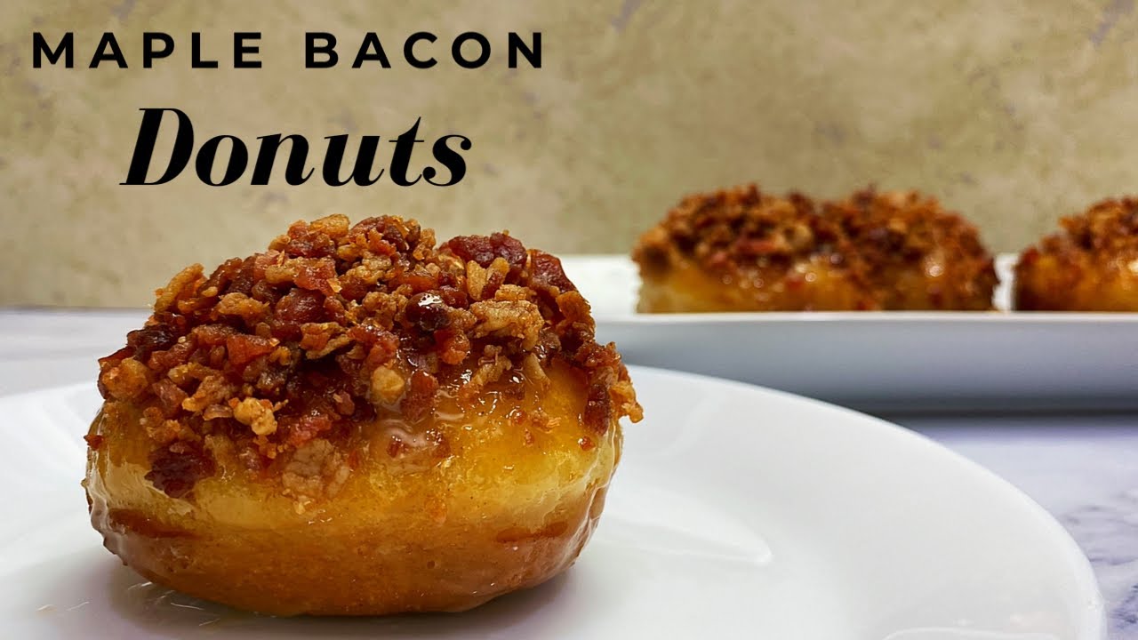 MAPLE BACON DONUTS | Maple Glazed Bacon Doughnuts