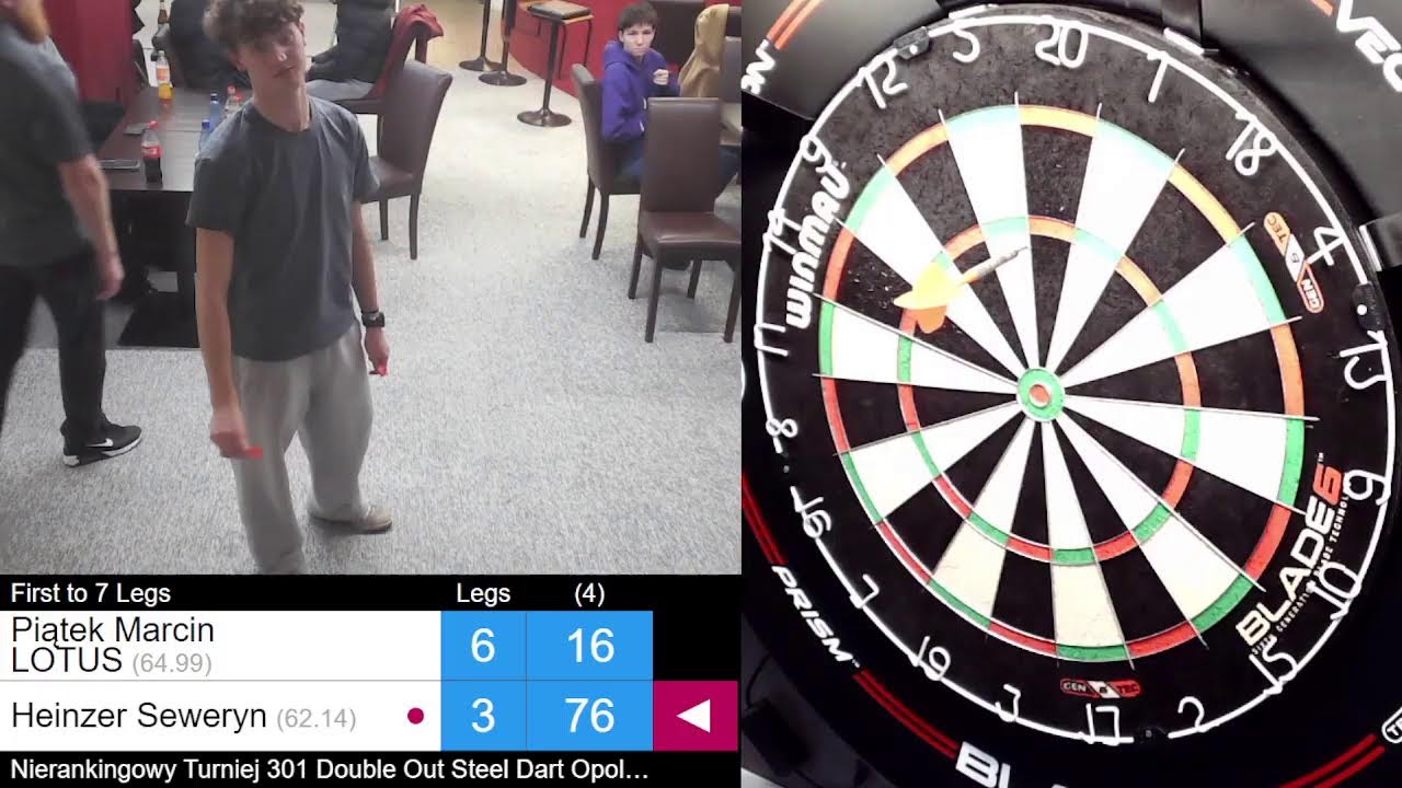 Nierankingowy Turniej 301 Double Out Steel Dart Opole(In session)