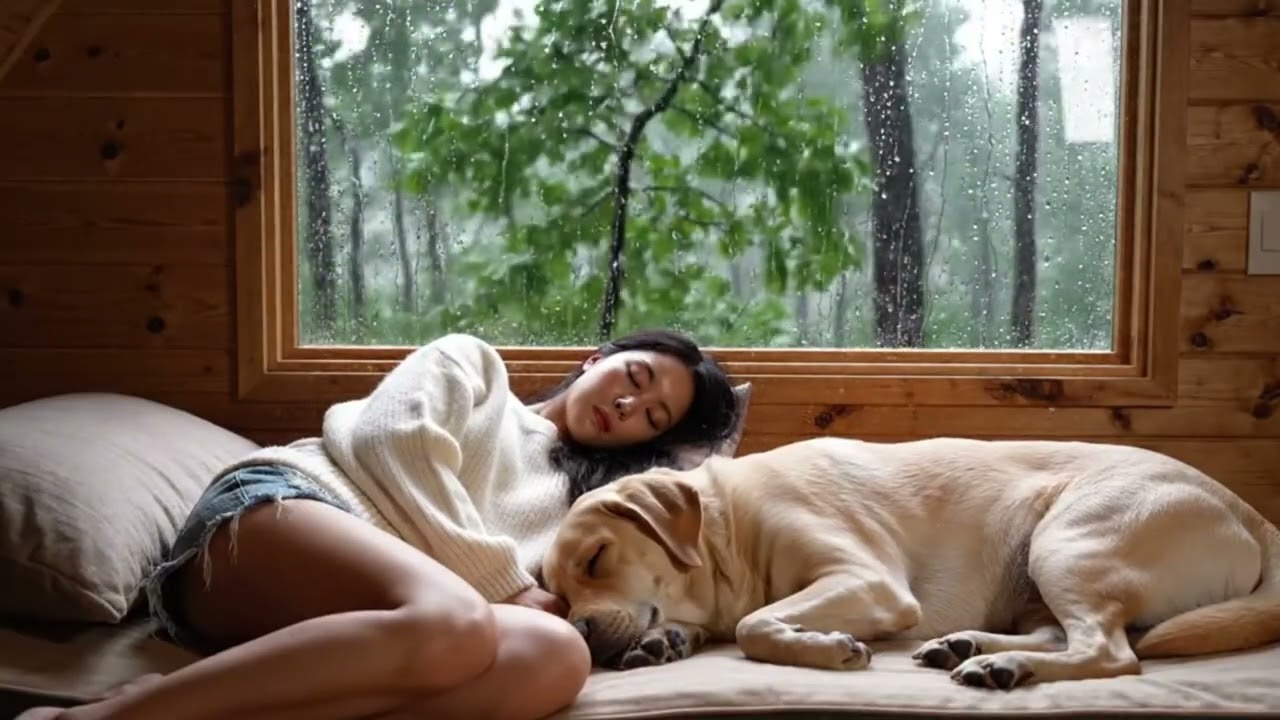 Relaxing Sleep Rain 오두막 잠 잘오는  빗소리.ASMR