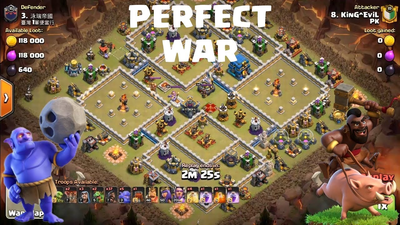 TH12 TH11 War attack Strategy | PK vs Taiwan PERFECT WAR
