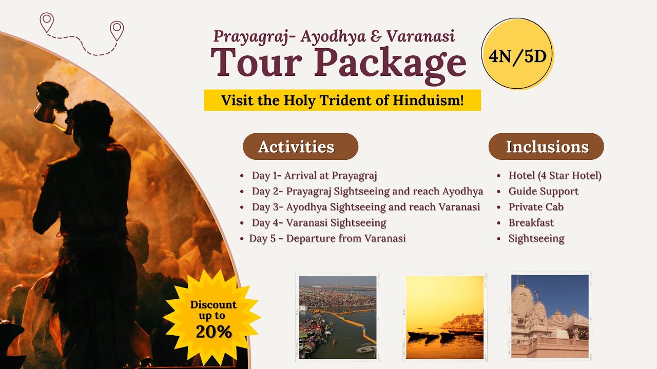 Varanasi - Ayodhya - Prayagraj - The Cities Older than time | Complete Tour Package