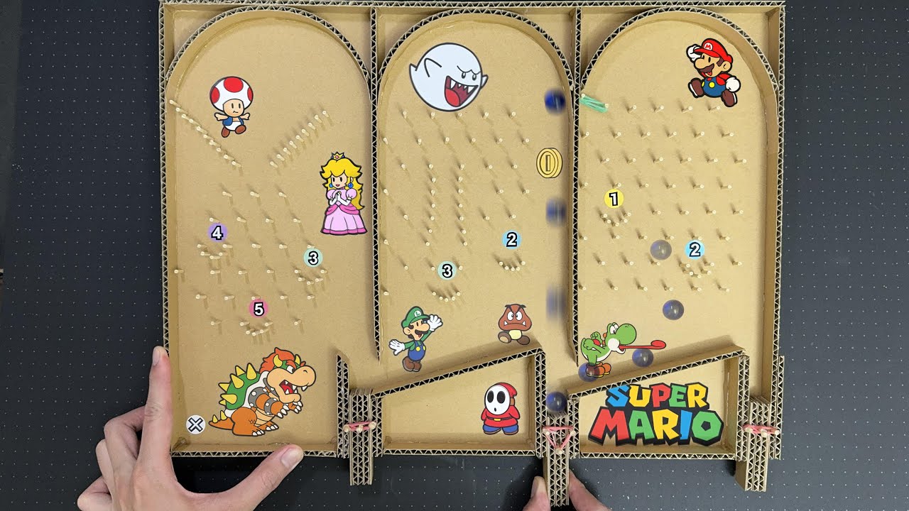 Triple Chance Marble Ball Game.  Mario  Tutorial  How to make