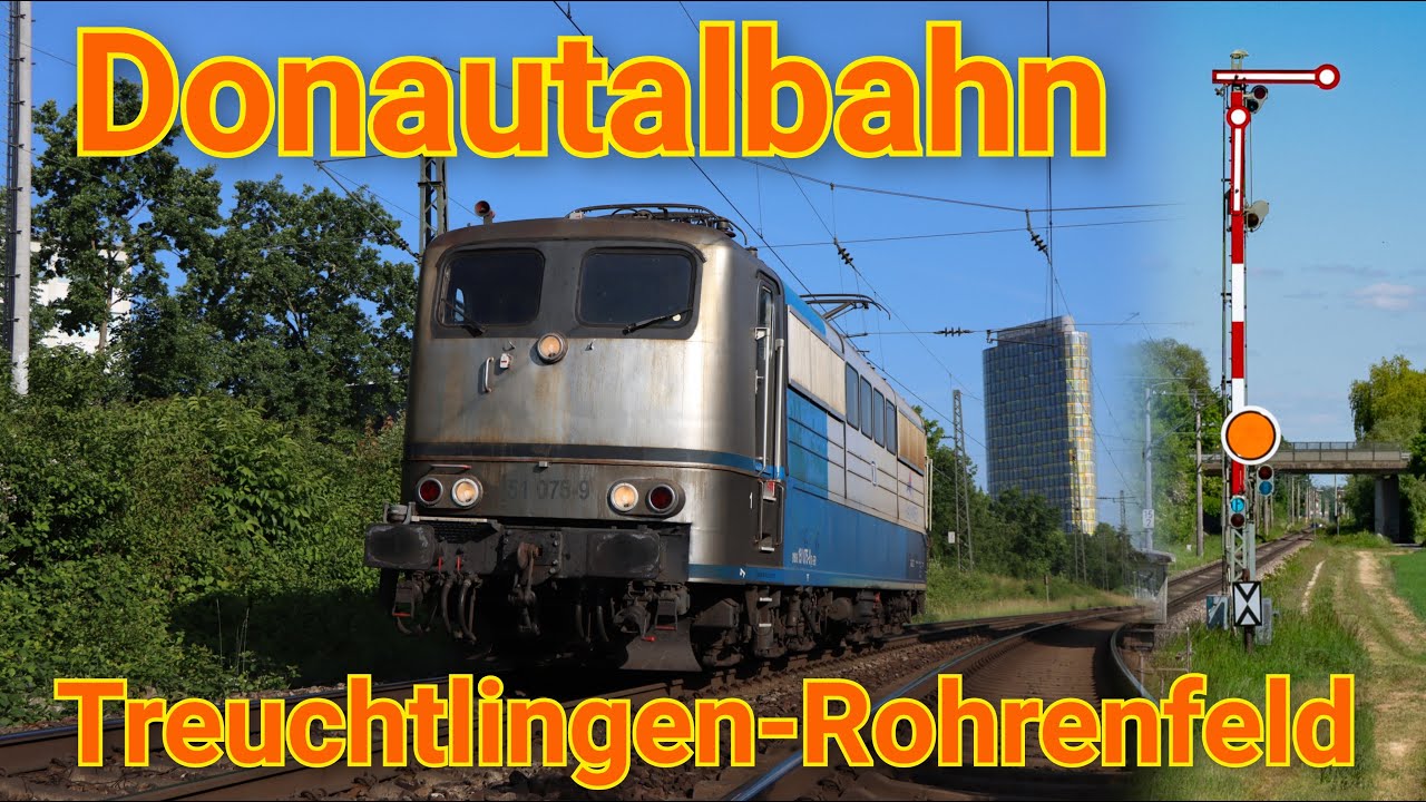 Führerstandsmitfahrt über die eingleisige Donautalbahn mit der Baureihe 151, Teil 1 nach Rohrenfeld