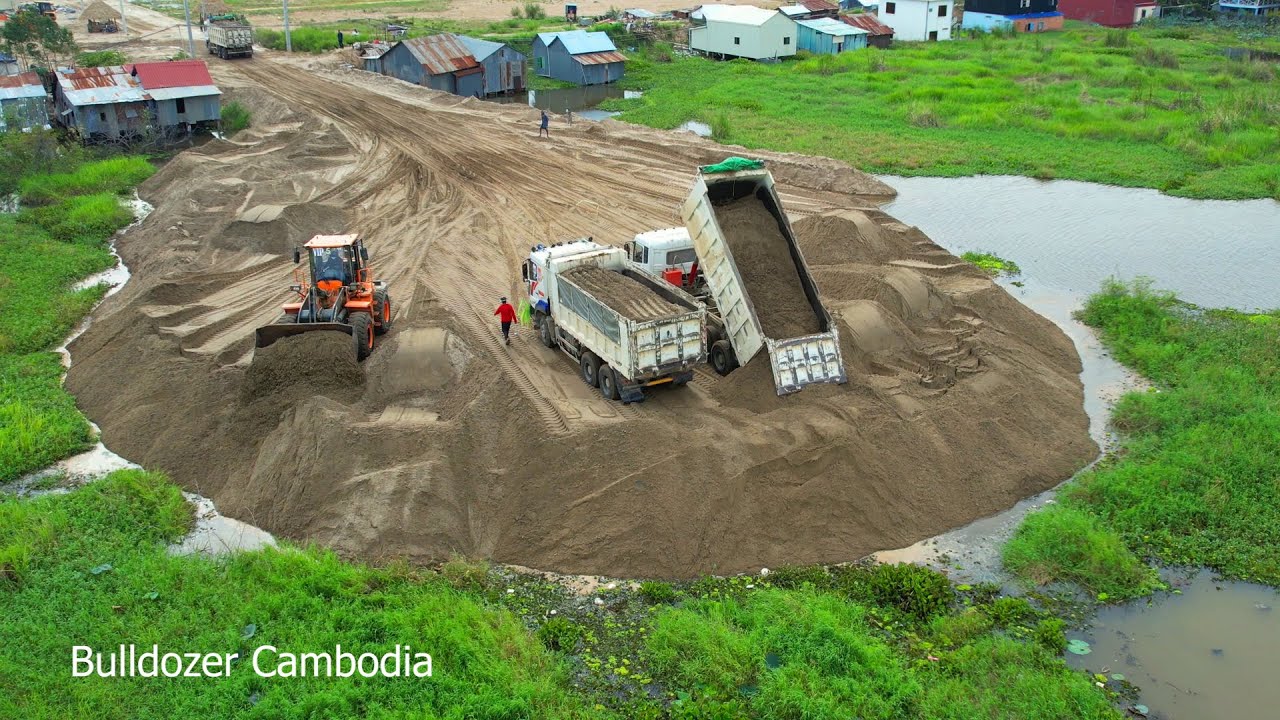 Incredible , The New Project Skills Operator Trust Processing Wheel Loader And Sand Huge