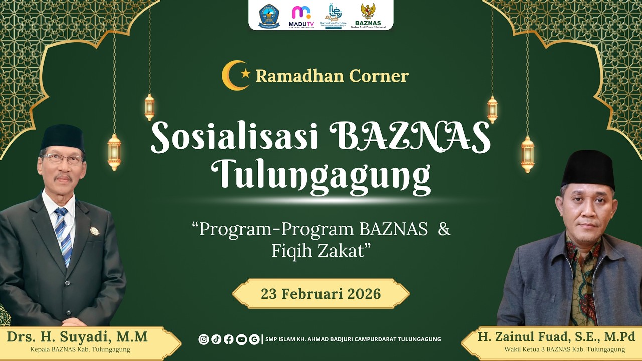 UPAYA MENSEJAHTERAKAN UMAT: Bedah Program BAZNAS & Fiqih Zakat — Bersama Drs. H. Suyadi, M.M