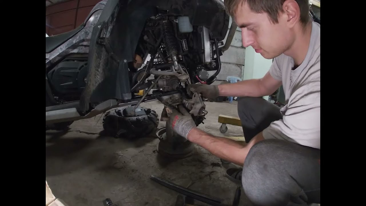 Снятие передней ступицы и замена ступичного подшипника CF MOTO X8!!