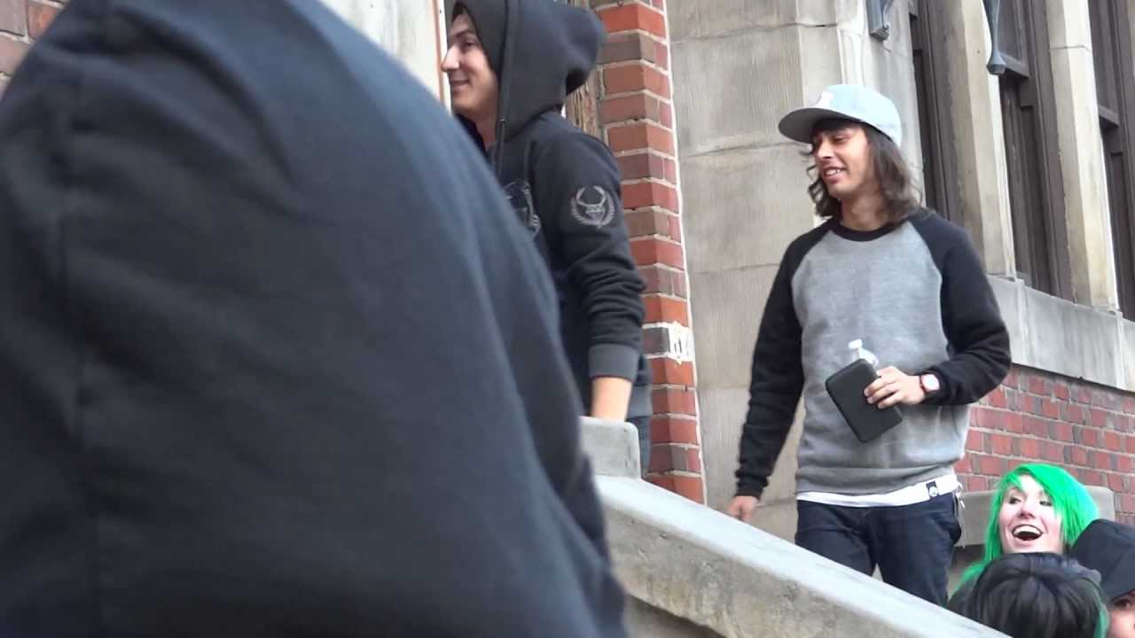 Pierce The Veil walking into St. Andrews - 12.08.11