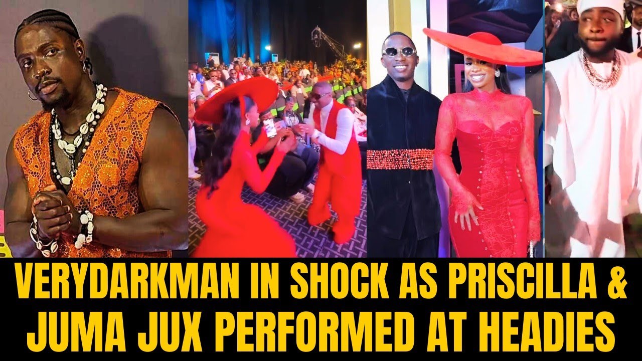 Verydarkman in Shock, Priscilla and Juma Jux Live Performance at HEADIES AWARD NIGHT, Davido Shocked