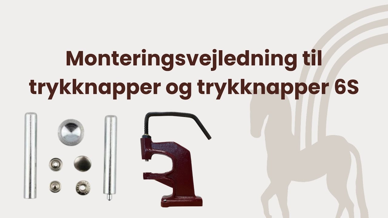 Guide til montering af trykknapper og trykknapper 6S