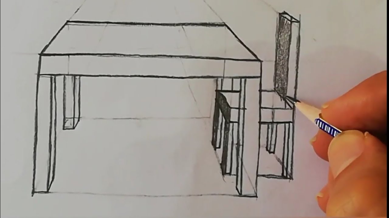 How to draw table and chair/Masa ve sandalye çizimi 2