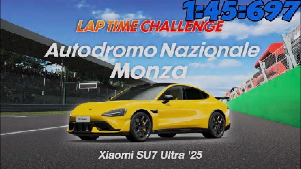 Lap Time Challenge - Provisional World Record - Xiaomi SU7 Ultra Monza Circuit - Gran Turismo 7