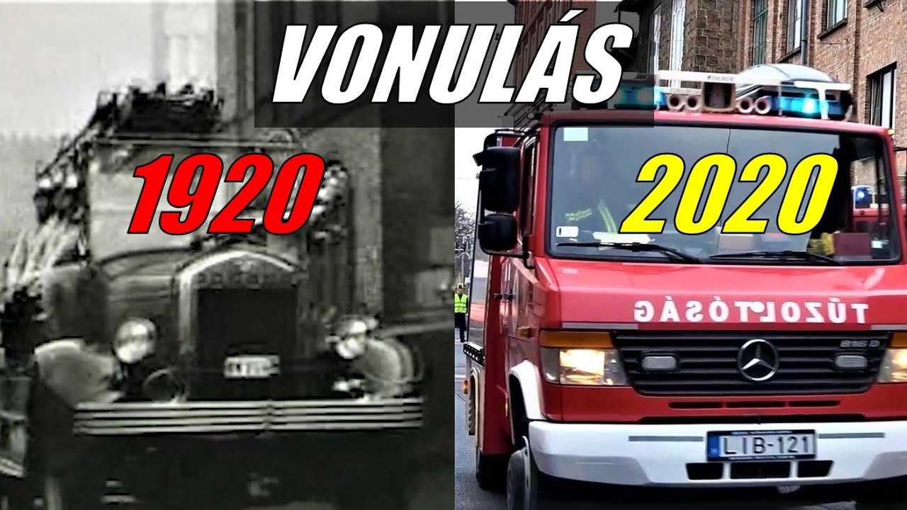 Budapesti tűzoltó vonulás régen és ma | 1920/2020