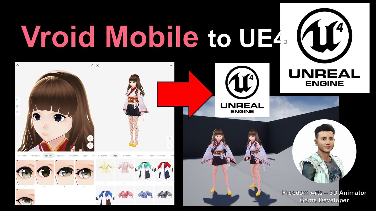 Vroid Mobile to Unreal Engine 4 - Full Lifehack Tutorial