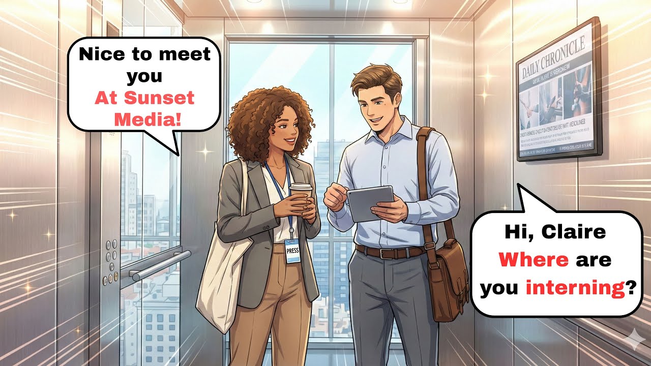 Real-life talks: Dinner with Friend, Teammate in Elevator, Explaining Work to Employee, Trip Planned