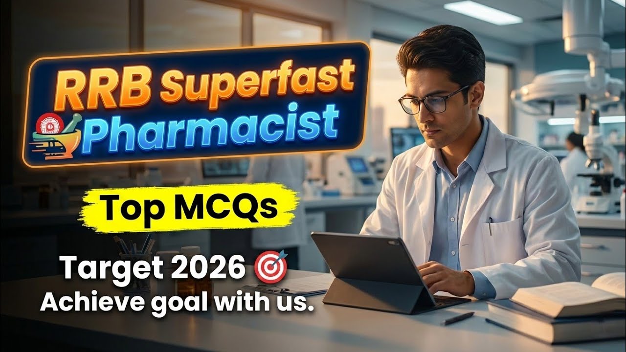 RRB Pharmacist | Pharmacology- topic -general anesthesia |Top MCQs from PYQ | Target 2026🎯
