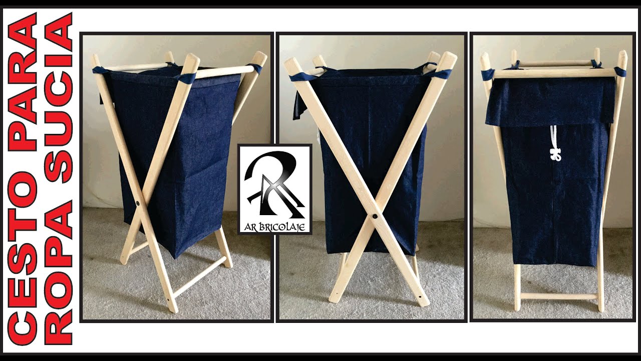 CÓMO HACER SOPORTE PARA CESTO DE ROPA SUCIA / CESTO PARA ROPA #arbricolaje
