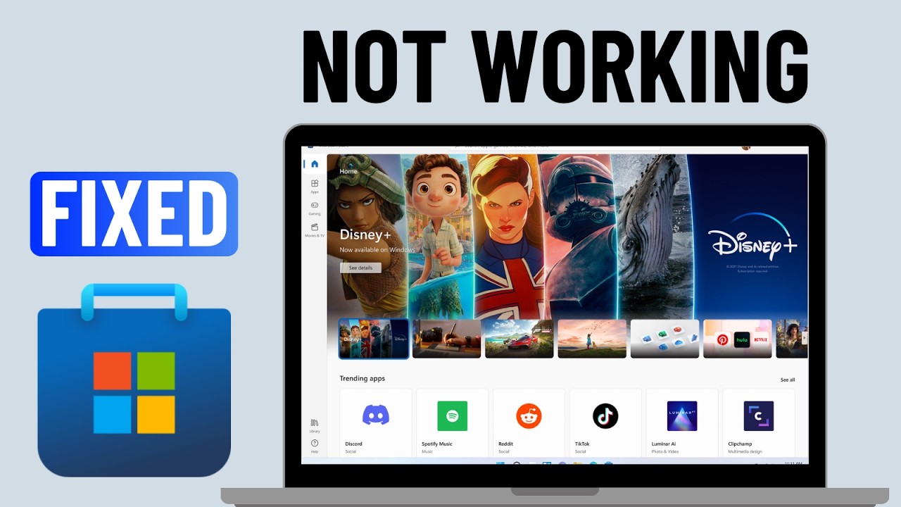Исправление проблемы с работой Microsoft Store в Windows 11 (2026)