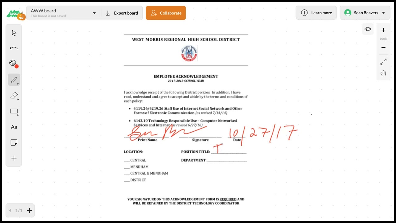 Aww Board: Web-Based Whiteboard Software