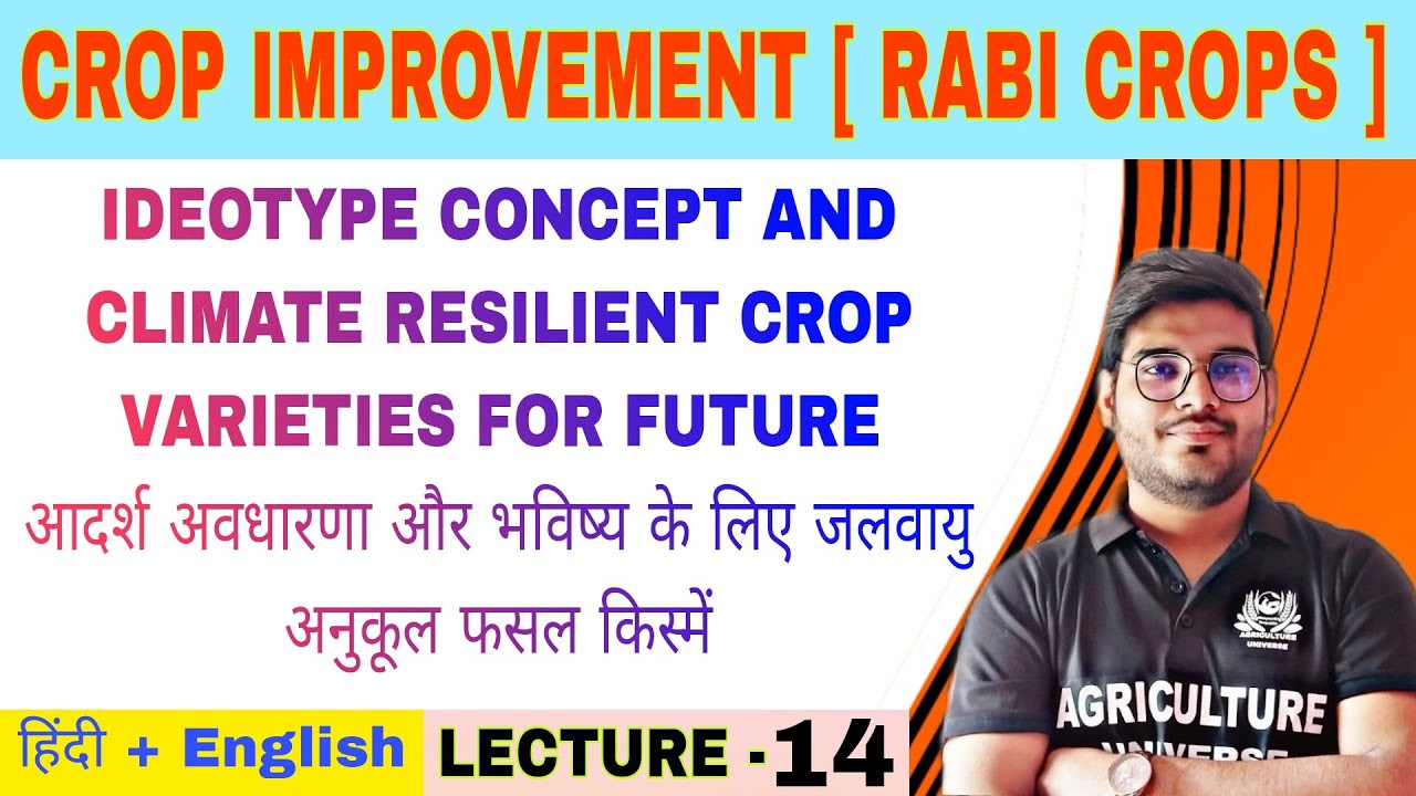 Ideotype concept and climate resilient crop varieties for future  || crop improvement rabi crops